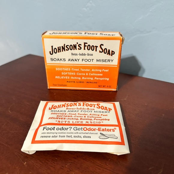 Johnsons Bath Vintage Johnsons Foot Soap Box Packet Dissolving